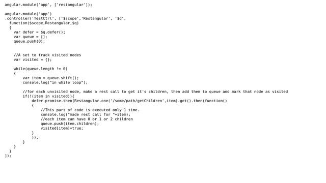 Breadth First Search in Angularjs with async calls смотреть онлайн