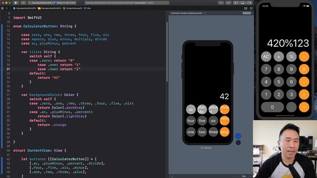 SwiftUI: CalculatorButtons with Enumeration and Switches (Ep 2) смотреть онлайн