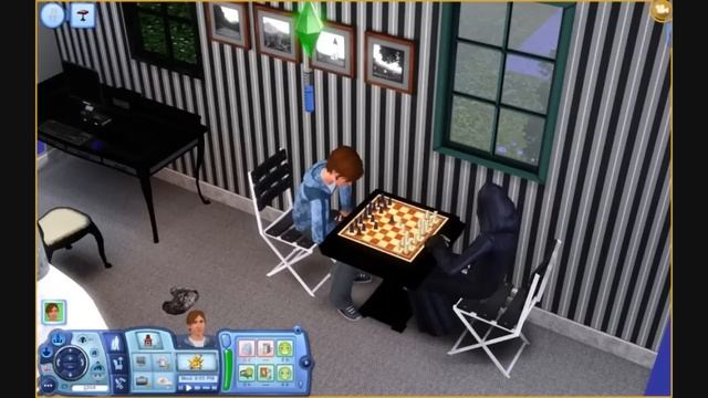 The Sims 3 - Beating the Grim Reaper at chess смотреть онлайн