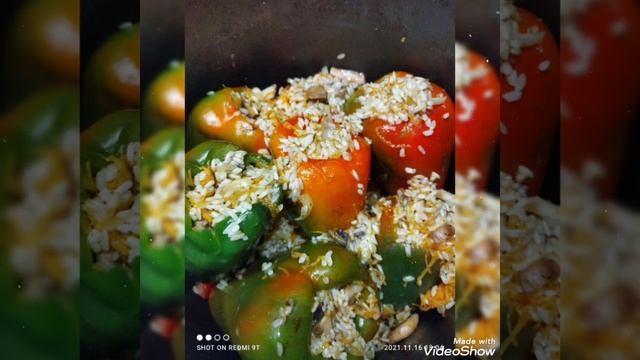 Пълнени чушки с гъби и ориз в мултикукър херметик Тефал, Фърст, Tefal One Pot, много вкусни. смотреть онлайн