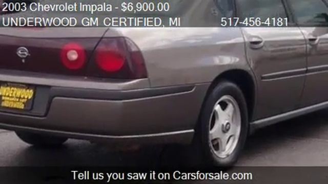 2003 Chevrolet Impala BASE - for sale in CLINTON, MI 49236 смотреть онлайн