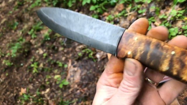 LARGER KEPHART KNIFE - BEEFED UP - 6 PIN HANDLE- HIGH GRAIN TIGER MAPLE смотреть онлайн