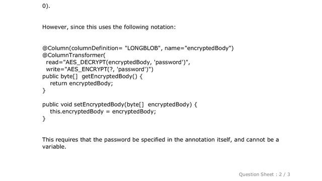 MySQL : Hibernate - Store a column as encrypted, and decrypt only on runtime смотреть онлайн