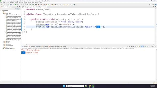 Curso Java | String | Como Reemplazar Valores De Una Cadena En Java Usando String.replace смотреть онлайн