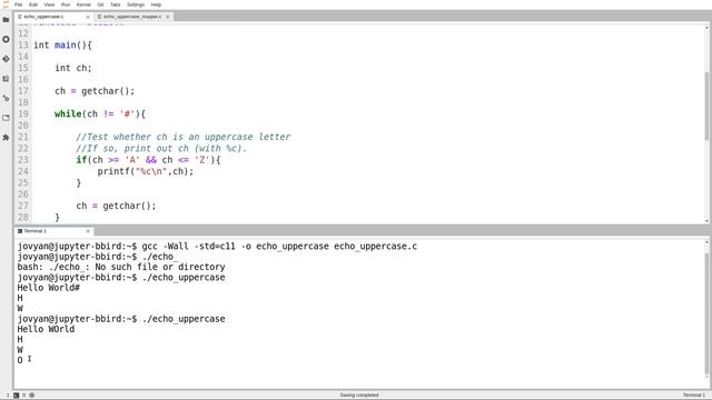 C Programming (Fall 2020) - Lecture 4.09 - Exercise (Characters/Loops): Echo Characters(uppercase) смотреть онлайн