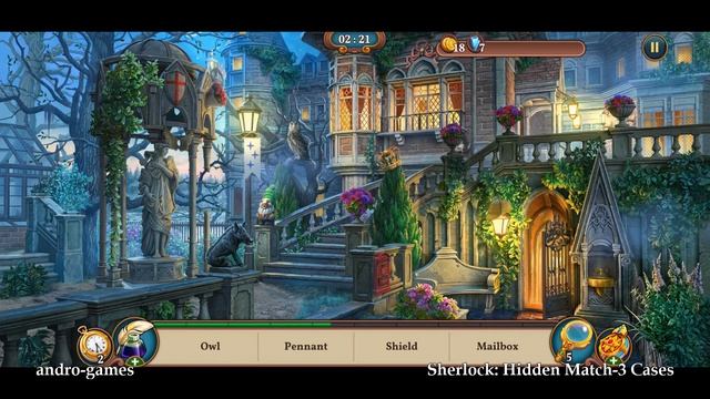 Sherlock: Hidden Match-3 Cases - free point and click puzzle game for Android and iOS - gameplay. смотреть онлайн