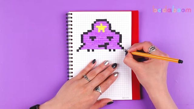 Рисунки по клеточкам. Принцесса Пупырчатого королевства. Пупырка