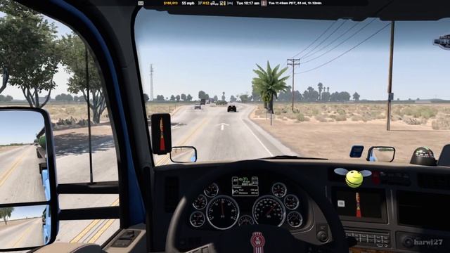 ATS | 002 | Pesticides from Bakersfield to Yuma | long parking | Kenworth T680 смотреть онлайн