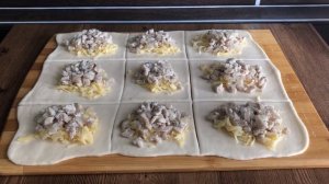 Самса с курицей и сыром?/ Самса из слоёного теста