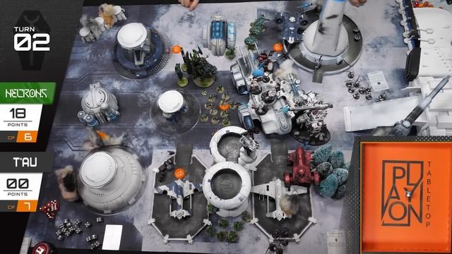 T'au Empire vs Necrons. New Codex Firepower vs Those That Destroy Gods. 40k in 40m смотреть онлайн