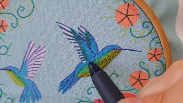 Summer Birds Embroidery Pattern смотреть онлайн