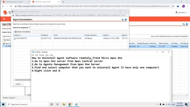 How to uninstall Agent software remotely_Trend Micro Apex One смотреть онлайн