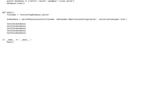 Persistent key value store for Python using SQLite3 смотреть онлайн