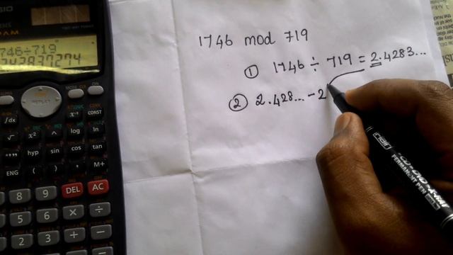 Mod calculation using casio - fx991 MS смотреть онлайн