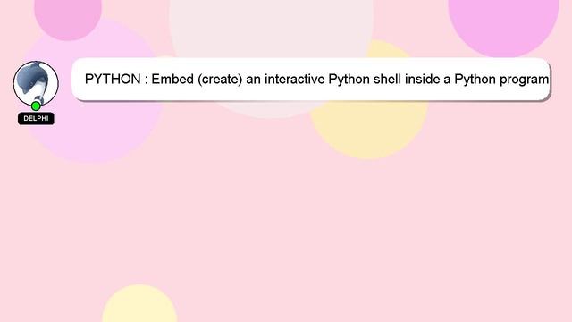 PYTHON : Embed (create) an interactive Python shell inside a Python program смотреть онлайн