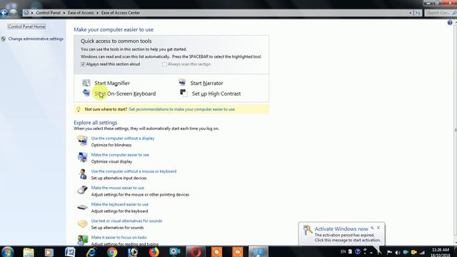 How to open on screen keyboard in windows 7 || on screen keyboard [hindi] смотреть онлайн