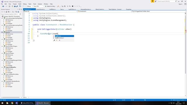 HOW TO CHANGE SCENES WITH A TRIGGER IN C# UNITY TUTORIAL смотреть онлайн