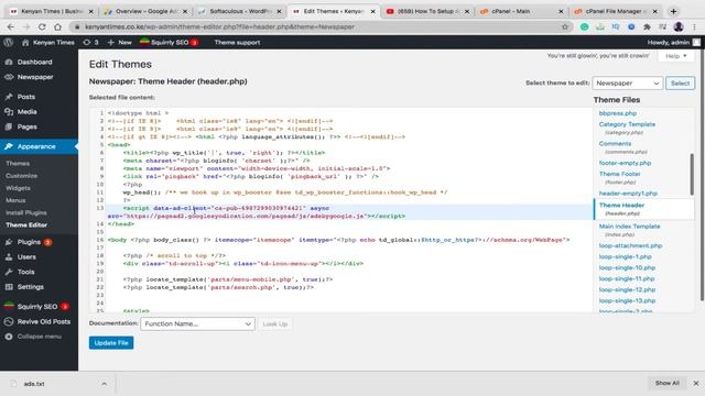 How to add Adsense CODE to WordPress Header 2021 смотреть онлайн