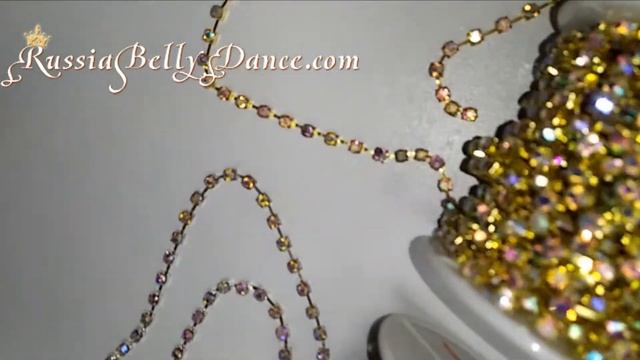 Стразовая цепь Crystal AB сс20 Russiabellydance смотреть онлайн