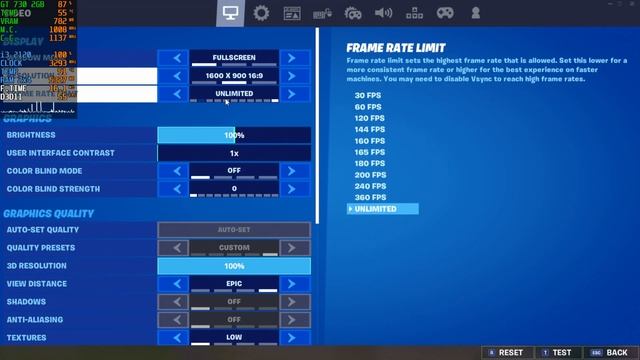 Fortnite - i3 2120 + GT 730 - 1080p - 900p - 720p (Performance mode) смотреть онлайн