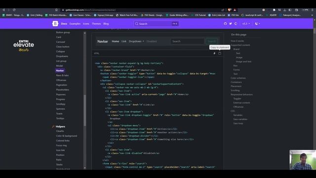 Bootstrap tutorial for beginners-2| Bootstrap 5 -boot strap components | Entri Elevate Telugu смотреть онлайн