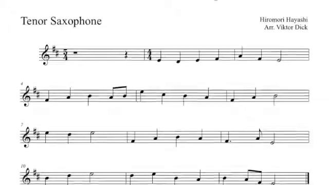 Tenor Saxophone PlayAlong National Anthem of Japan смотреть онлайн