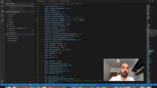 VS Code Setting: git.decorations.enabled смотреть онлайн