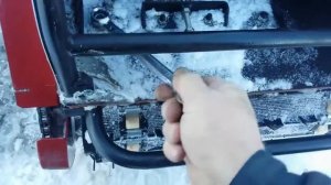 Натягиваю приводную цепь на Мотобуксировщике БТС 500