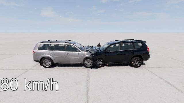 TOYOTA LC PRADO vs MITSUBISHI PAJERO! 150 Km/H CRASH TEST! - BeamNg Drive смотреть онлайн