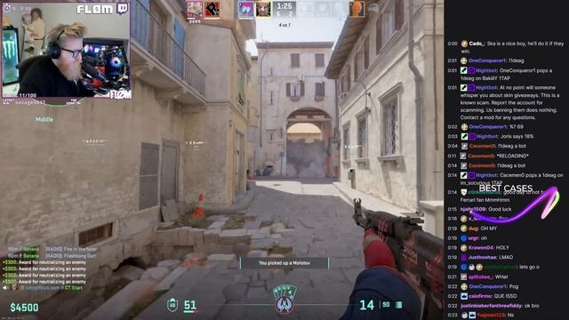 chat reacts to Fl0m 4K! - CS2 смотреть онлайн