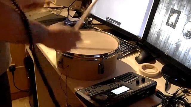 DIY edrum pad with my DM10 test смотреть онлайн