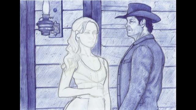 Герои из "Мир Дикого Запада" рисунок шариковой ручкой смотреть онлайн