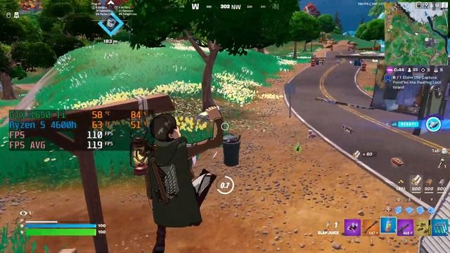 GTX 1650 Ti Ryzen 5 4600h Fortnite Chapter 4 смотреть онлайн