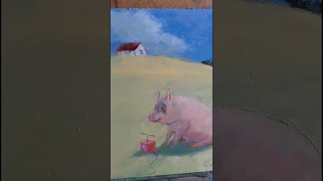 Еще один поросенок. Оргалит, масло. смотреть онлайн