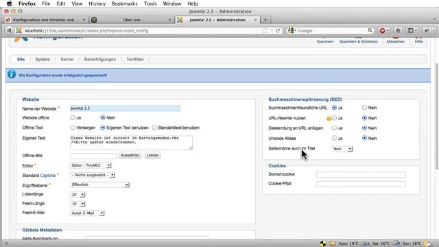 DE0027 Joomla! 2.5 - Der Film - Konfiguration von Inhalten und der Website смотреть онлайн