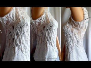 Рукавчики с идеальным подрезом спицами для шикарной ажурной кофточки спицами