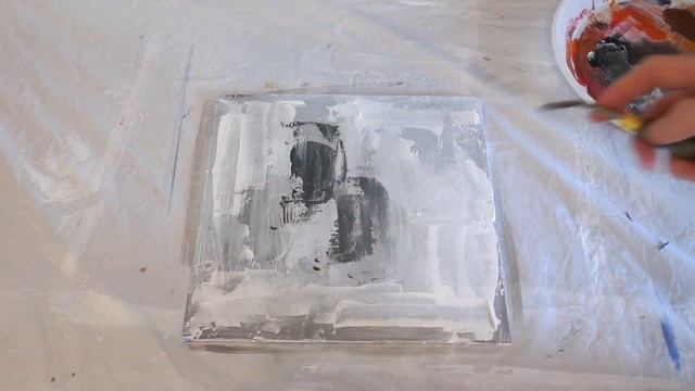2 COLORS & 5 MINUTES Palette knife Abstract / Easy Painting for Beginners Простая абстракция акрило смотреть онлайн
