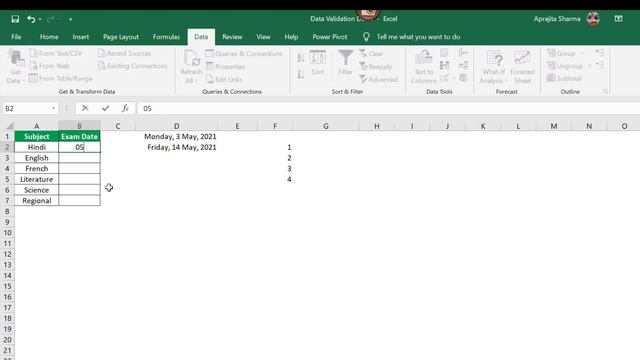 Data Validation for Date in Excel смотреть онлайн