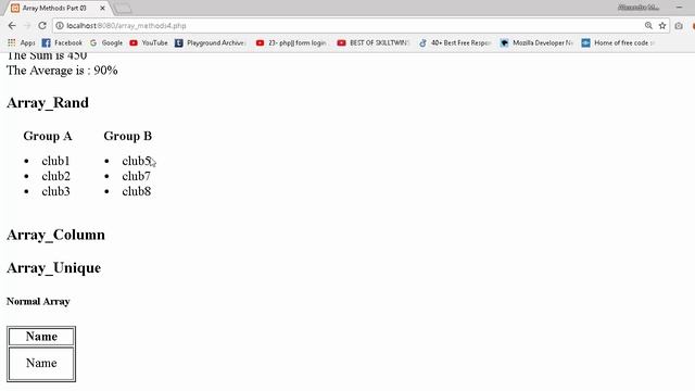 PHP Tutorial #04 Array Methods (Array_Sum, Array_Rand, Array_Column and Array_Unique) смотреть онлайн