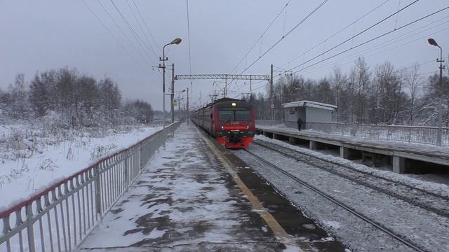 Электропоезд ЭД4М-0435 платформа Партизанская смотреть онлайн