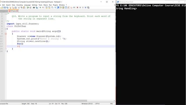 String Handling || Question - 14 || ICSE - X (Java Programming Tutorial) смотреть онлайн