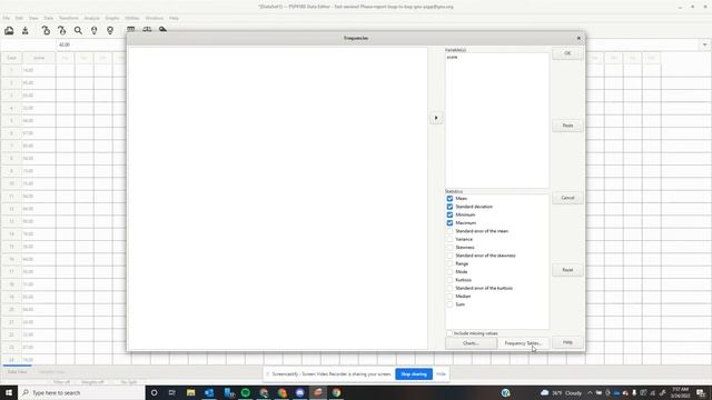 Making a simple frequency table and histogram on PSPP SPSS смотреть онлайн