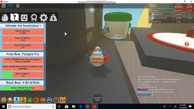 Panda Bear Star Egg Quest COMPLETE! | Roblox Bee Swarm Simulator смотреть онлайн