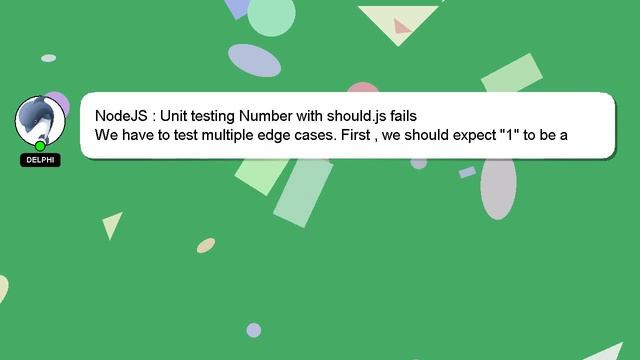 NodeJS : Unit testing Number with should.js fails смотреть онлайн