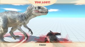 INDOMINUS REX vs SPINOSAURUS, WHO IS STRONGER ? | Animal Revolt Battle Simulator FRANKLIN SHINCHAN