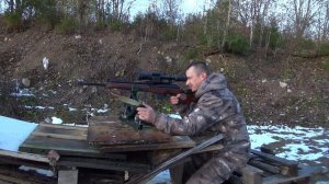 Вепрь супер.Стреляю по бумаге на 100 м.