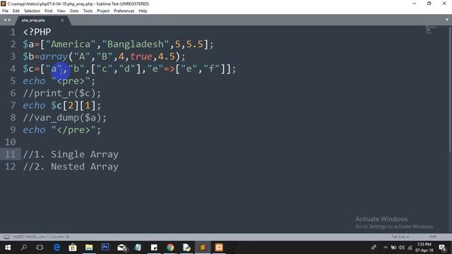 PHP Beginning to Advance Part-25: PHP Array Basics смотреть онлайн