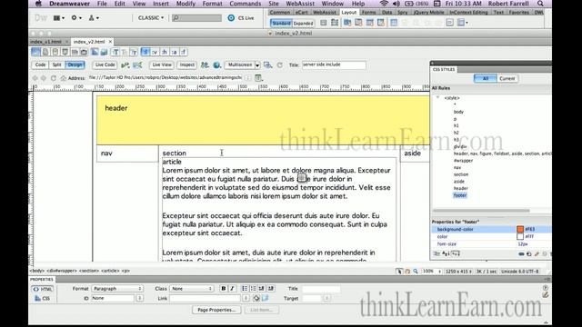 Dreamweaver tutorials learn how to build SSI server side include shtml HML5 CSS3 web solutions смотреть онлайн