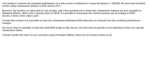 Databases: Can I artificially limit the Columnstore cache size in SQL Server? (2 Solutions!!) смотреть онлайн