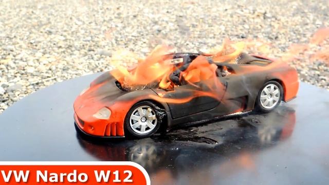 Burning My VW Nardo W12 - The Car is in FIRE - Just a Model Car Toy смотреть онлайн